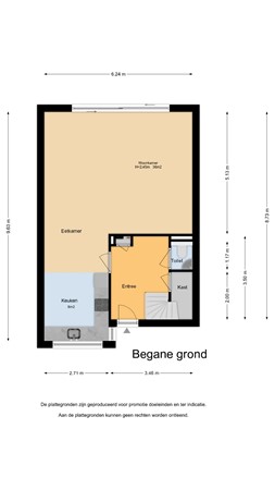 Floorplan - Henry Moorestraat 42, 1328 LW Almere